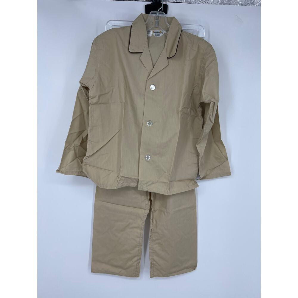Vintage Men's Beige Permanent Press Pajamas 16